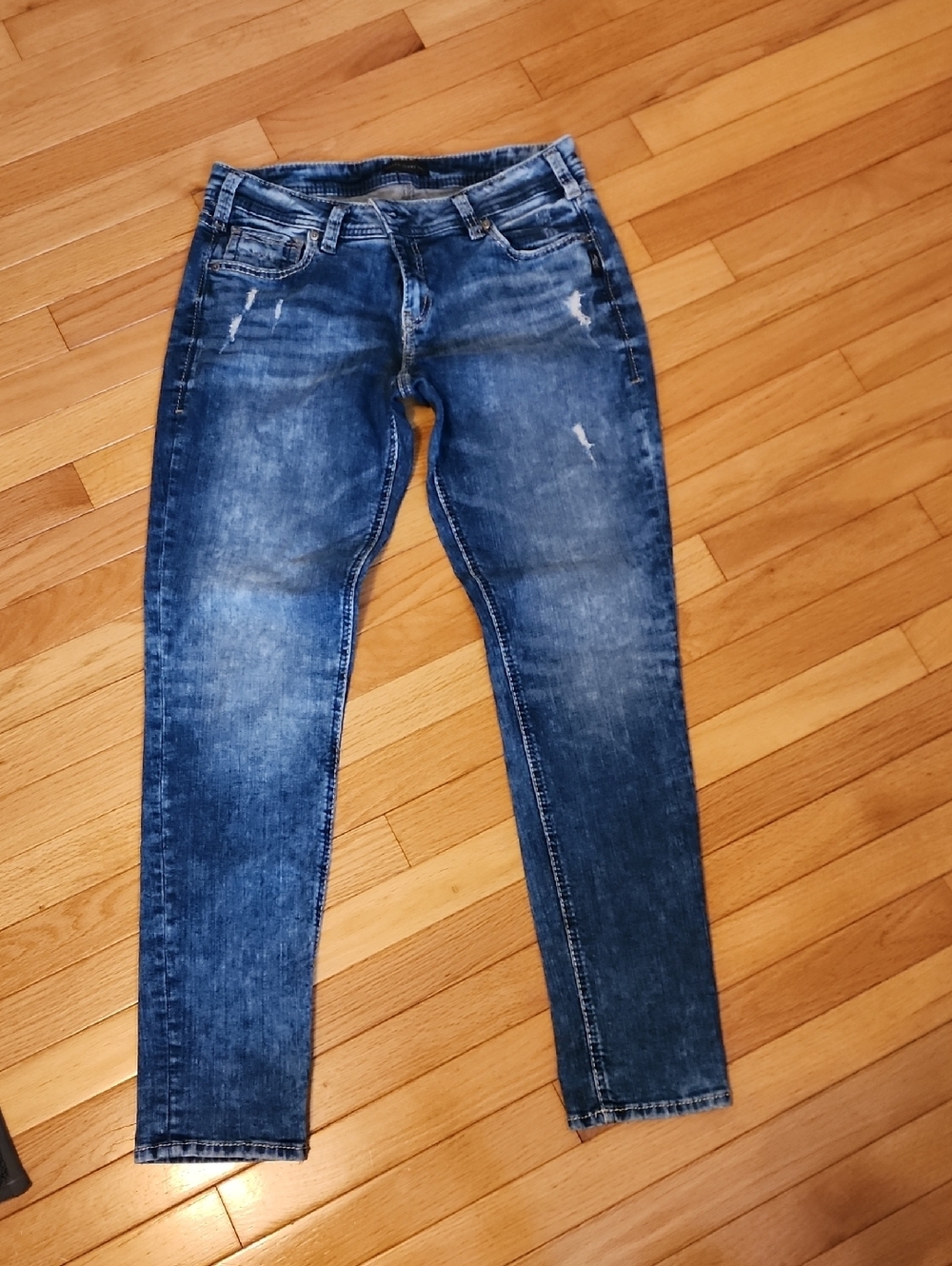 Silver Jeans Women's Distressed Blue Jeans